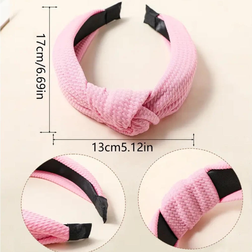 Solid Color Knotted Headbands ~ Set of 4 - Picture 3 of 3